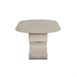 New Classic Furniture Gwendolyn Wood Oval Dining Table in Beige