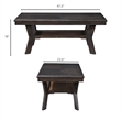 New Classic Furniture Gia 3-Piece Wood Occasional Table Set in Brown