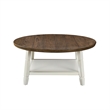 New Classic Furniture Flaherty 3-Piece Wood Occasional Table Set in Brown/White