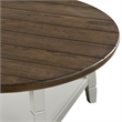 New Classic Furniture Flaherty 3-Piece Wood Occasional Table Set in Brown/White
