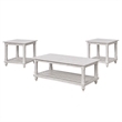New Classic Furniture Cade 3-Piece Wood Occasional Table Set in White