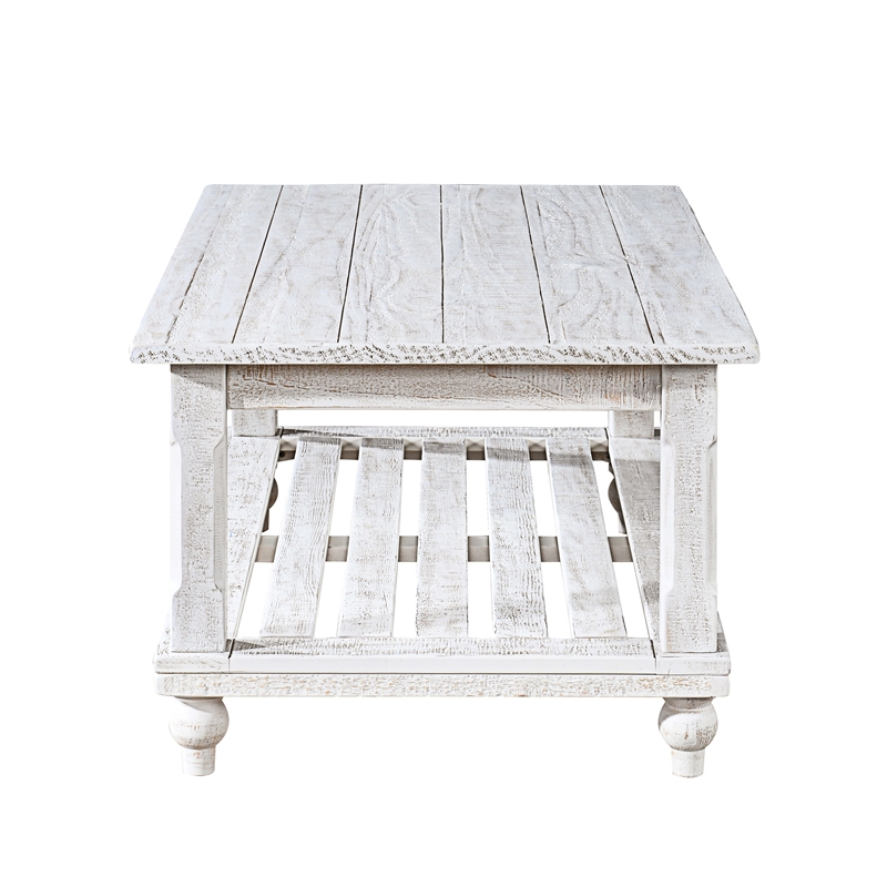 New Classic Furniture Cade 3-Piece Wood Occasional Table Set in White