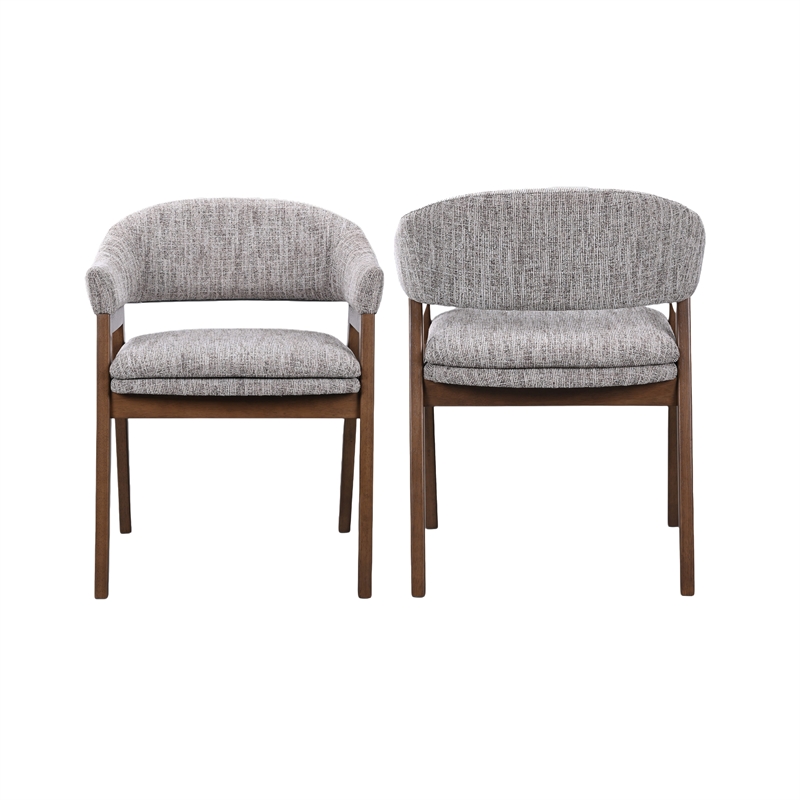 New Classic Furniture Miller 5-Pc Wood Square Dining Set w Arm Chairs in Walnut