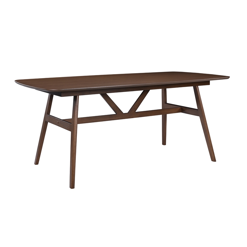 New Classic Furniture Miller 5-Piece Wood Rectangular Dining Set in Walnut