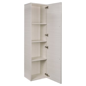 Cutler Kitchen and Bath Silhouette Modern Wood/Metal Linen Tower in Aria Oak