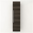 Cutler Kitchen and Bath Silhouette Modern Wood/Metal Linen Tower in Aria Oak