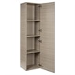 Cutler Kitchen and Bath Silhouette Modern Wood/Metal Linen Tower in Light Oak