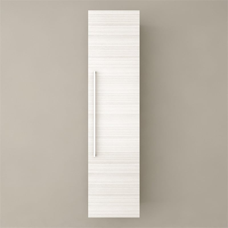 Cutler Kitchen and Bath Silhouette Modern Wood/Metal Linen Tower in Light Oak