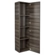 Cutler Kitchen and Bath Silhouette Modern Wood/Metal Linen Tower in Light Oak