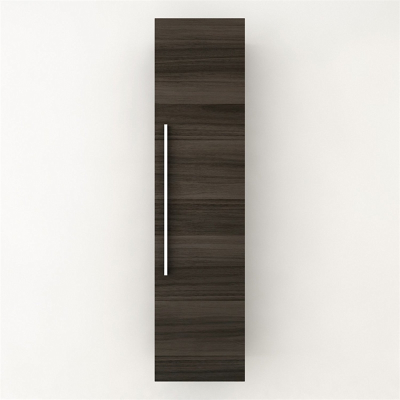 Cutler Kitchen and Bath Silhouette Modern Wood/Metal Linen Tower in Light Oak
