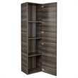 Cutler Kitchen and Bath Silhouette Modern Wood/Metal Linen Tower in Dark Wood