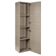Cutler Kitchen and Bath Silhouette Modern Wood/Metal Linen Tower in Dark Wood