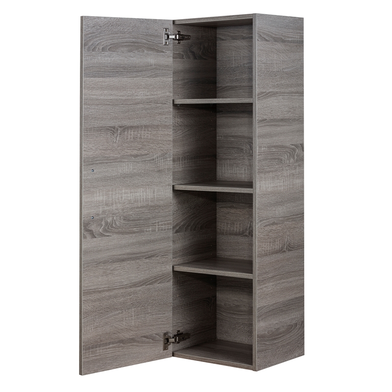 Cutler Kitchen and Bath Kato Modern Wood/Metal Linen Tower in Dorato Gray