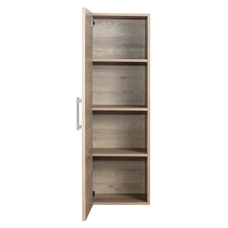 Cutler Kitchen and Bath Kato Modern Wood/Metal Linen Tower in Organic Oak