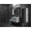 Cutler Kitchen and Bath Kato Modern Wood/Metal Linen Tower in Light Gray
