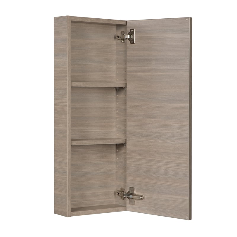 Cutler Kitchen and Bath Silhouette Modern Wood Medicine Cabinet in Aria Walnut