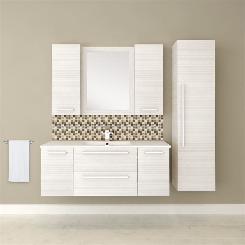 Cutler Kitchen and Bath Silhouette Modern Wood Medicine Cabinet in Light Oak
