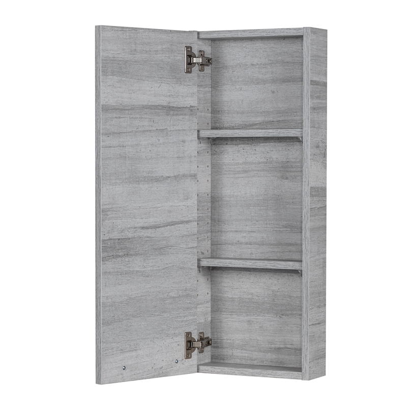 Cutler Kitchen and Bath Kato Modern Wood Medicine Cabinet in Light Gray