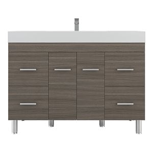 Alya Bath Ripley 48&quot Modern Wood Vanity with Acrylic Sink in Gray
