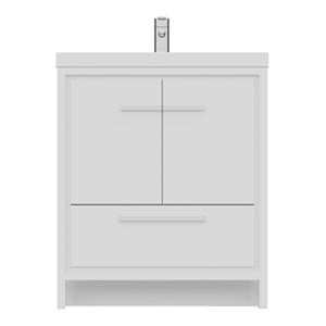 Alya Bath Sortino 30&quot Wood Bathroom Vanity with Acrylic Sink in White