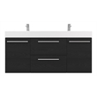Alya Bath Ripley Modern Wall Mounted Wood Bathroom Vanity in Black