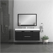 Alya Bath Ripley Modern Wall Mounted Wood Bathroom Vanity in Black