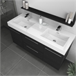 Alya Bath Ripley Modern Wall Mounted Wood Bathroom Vanity in Black