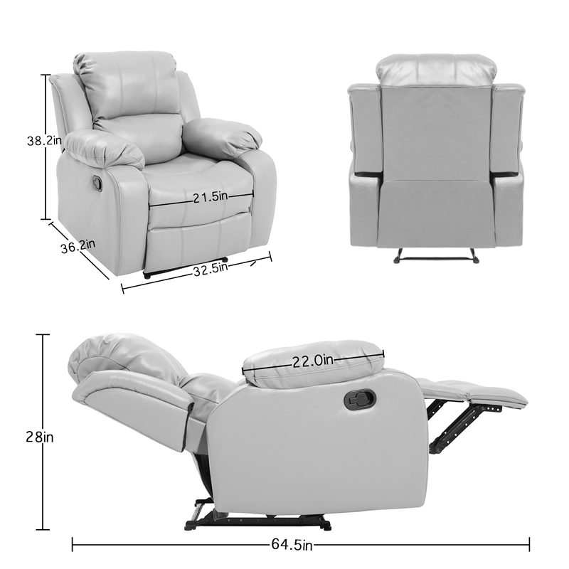 Standard discount recliner dimensions