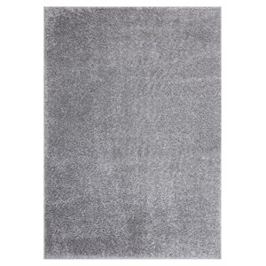 novelle home fili polypropylene/cotton comfy shag rug in gray