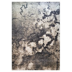 novelle home dais polypropylene/cotton abstract rug in blue/cream