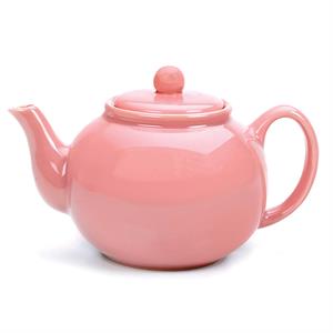 42oz Ceramic Stoneware Teapot Pink 9.5x6x6