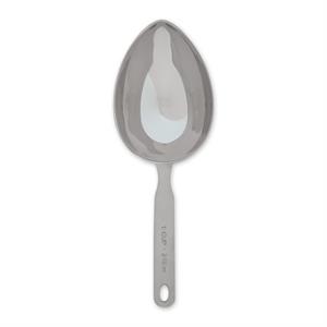 stailess steel silver oval measuring scoop - 1 cup 11.5x3.75x2