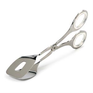 stainless steel silver serving tongs - large 10x2