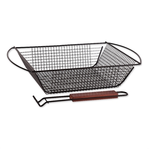 non-stick metal grilling basket 11x14x3.5