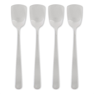 stainless steel ice cream spoons (set of 4) 6.25 x 1.125 x 0.5