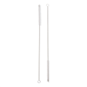 stainless steel drink straw cleaning brush (set of 2) 10.25 inch