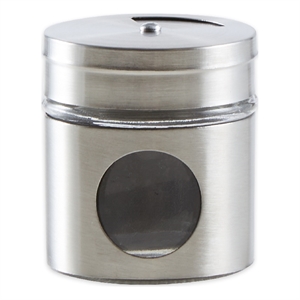 2-Ounce Glass/Steel Spice Shaker with Viewing Window