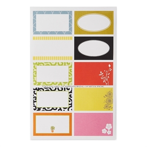 50-Piece Square Gift Label Set Rectangular Home Office Pantry Mixed Colors