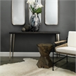 J&D Designs Co Crown Prismatic Modern Metal Small Side Table in Brown/Black