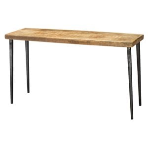 Jamie Young Co Farmhouse Traditional Iron/Wood Console Table in Natural/Black
