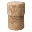 J&D Designs Co Yucca Cylinder Traditional Paulownia Wood Side Table in Brown