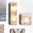 J&D Designs Co Adeline Rectangle Agate/Resin/Steel Wall Sconce in Antique Brass