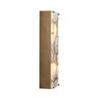 J&D Designs Co Adeline Rectangle Agate/Resin/Steel Wall Sconce in Antique Brass
