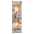 J&D Designs Co Adeline Rectangle Agate/Resin/Steel Wall Sconce in Antique Brass