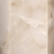 J&D Designs Co Borealis Hexagon Coastal Alabaster Stone Wall Sconce in White