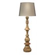 J&D Designs Co Budapest Traditional Wood/Linen Floor Lamp in Natural