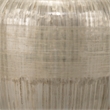 J&D Designs Co Damsel 1-Light Glass & Linen Table Lamp in Silver/White