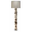 J&D Designs Co Forrester Modern Resin/Linen Floor Lamp in Natural Birch Veneer