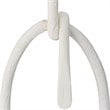 J&D Designs Co Knot Modern Steel Metal/Linen Floor Lamp in White Gesso