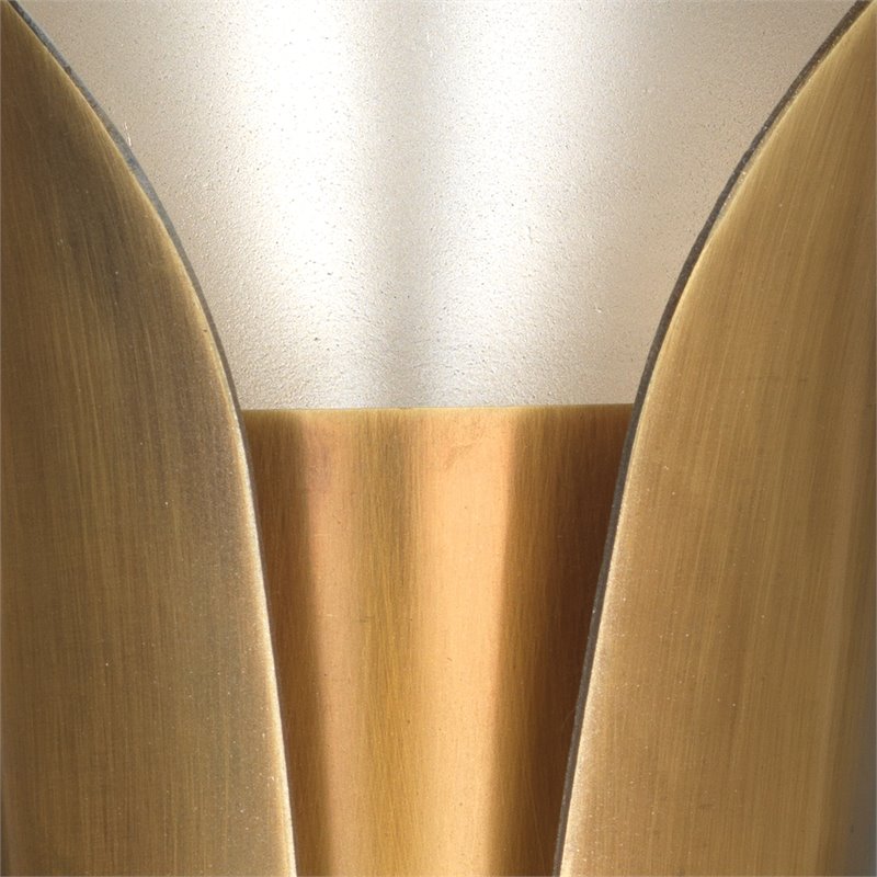 Jamie Young Co Capsule Modern Steel Metal Sconce in Antique Brass/Silver